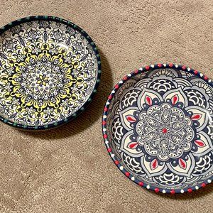 Hand-painted pottery bowls from Portugal